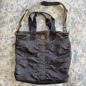 Lululemon Fast In Flight Gray Ruched Travel Athletic Tote Bag